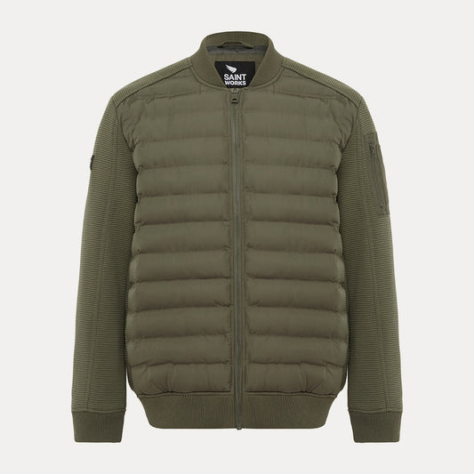 Quilted Contrast RibZip Jacket