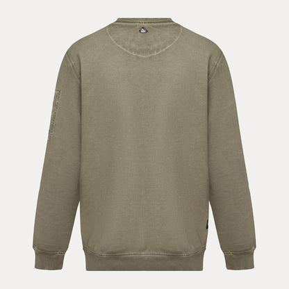 Vintage Fleece Wash Crew Sweat - Khaki